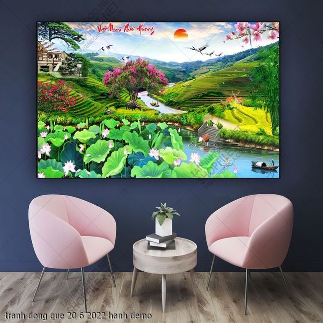 tranh phong thuy dong que 20 6 2022 hanh
